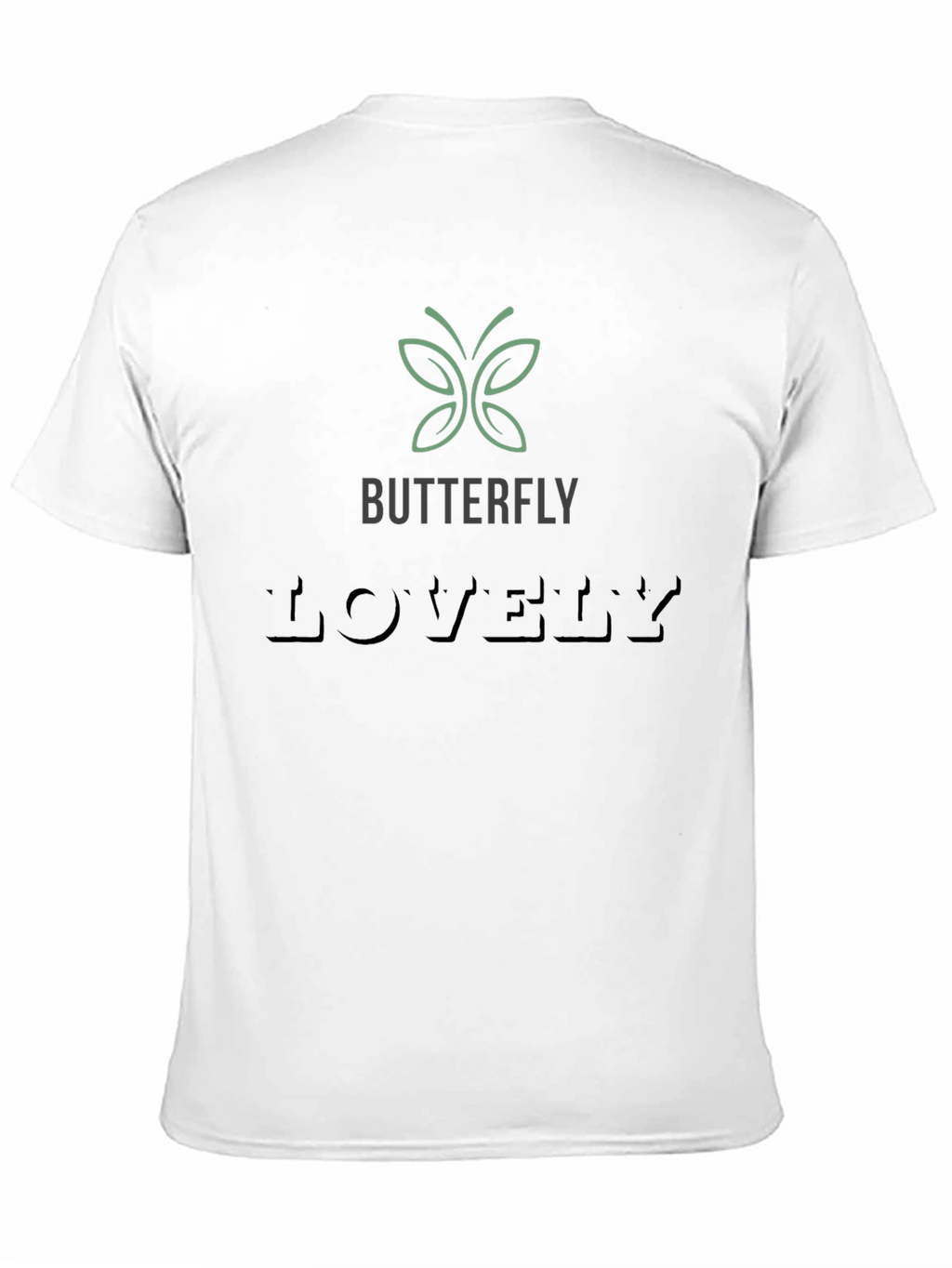 Butterfly Lovely Graphic Tee - Soft Black T-Shirt