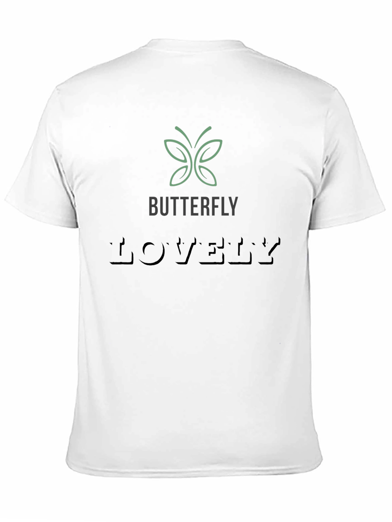 Butterfly Lovely Graphic Tee - Soft Black T-Shirt