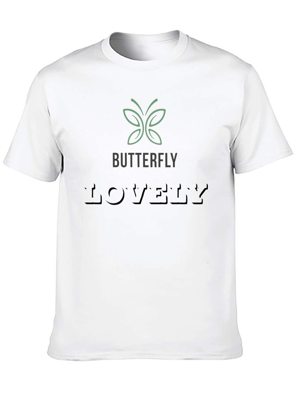 Butterfly Lovely Graphic Tee - Soft Black T-Shirt