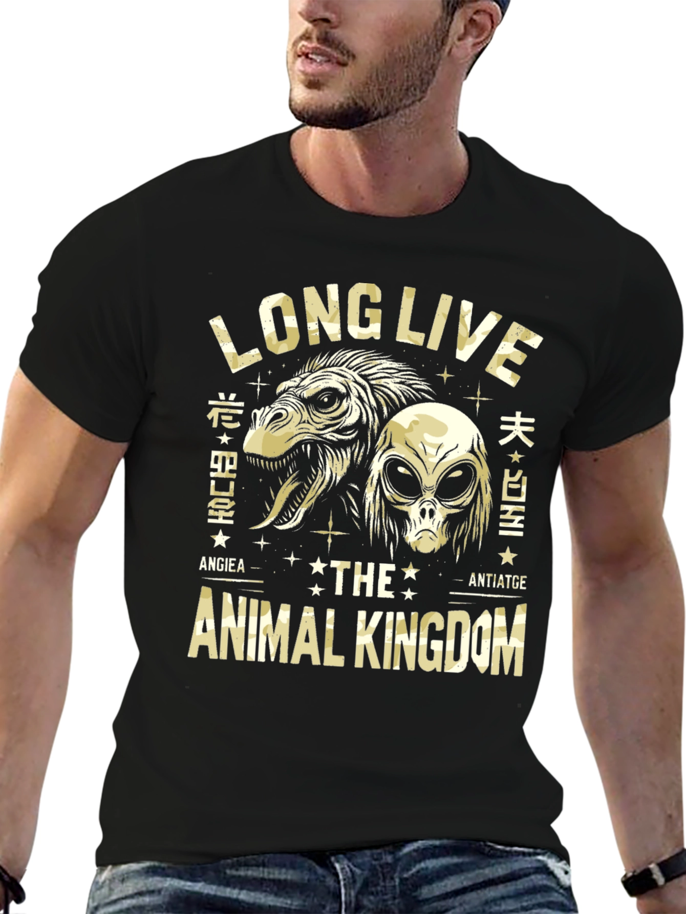 Long Live Animal Kingdom Black Graphic T-Shirt