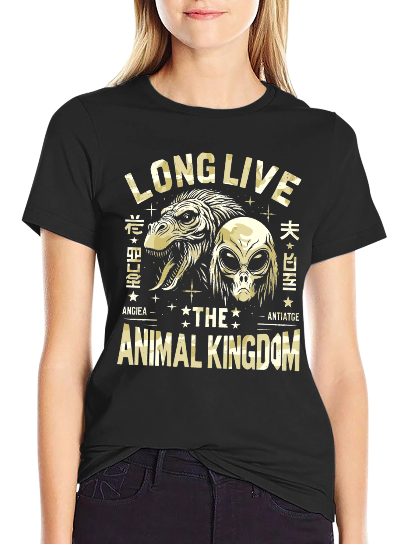 Long Live Animal Kingdom Black Graphic T-Shirt