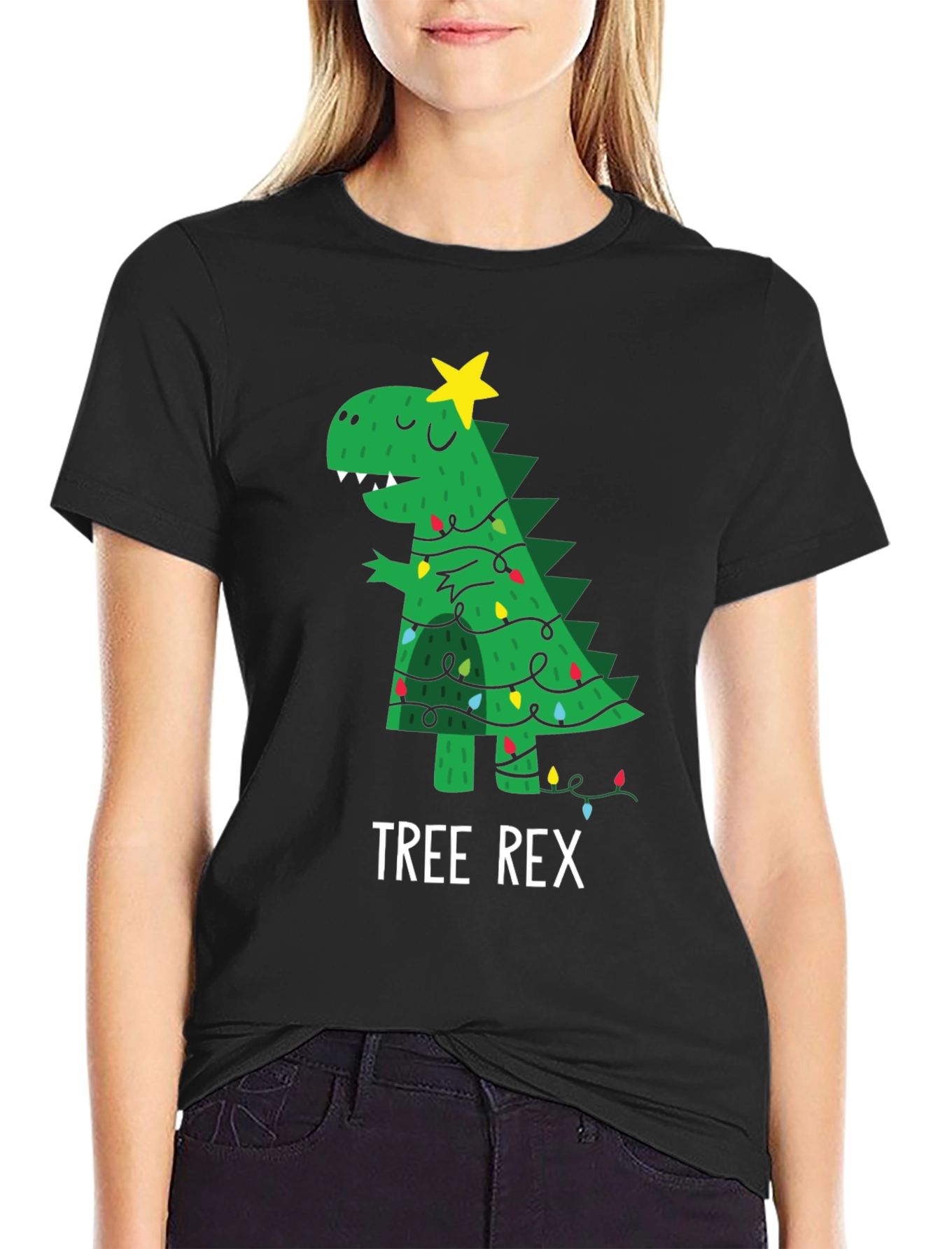 Tree Rex Christmas T-Shirt - Festive Dinosaur Tee