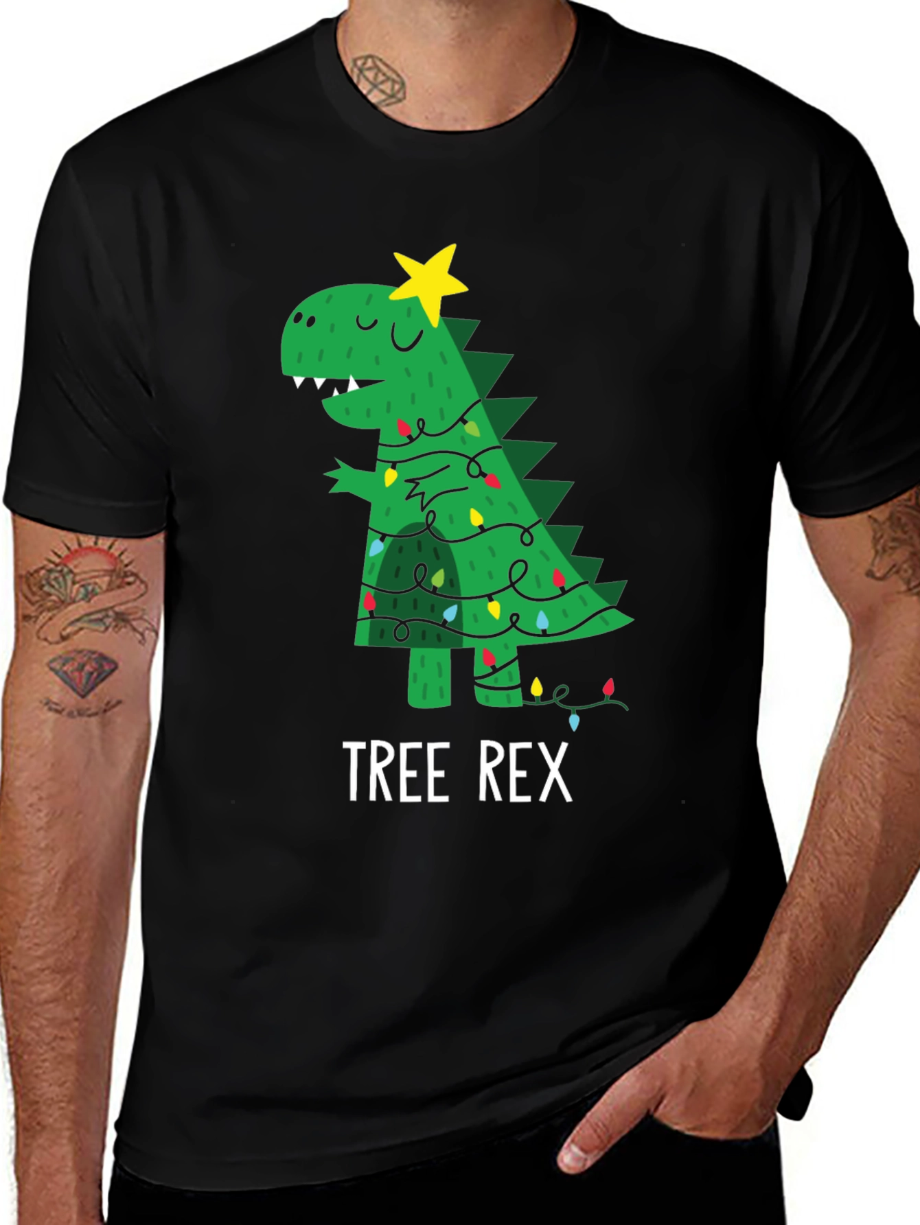 Tree Rex Christmas T-Shirt - Festive Dinosaur Tee