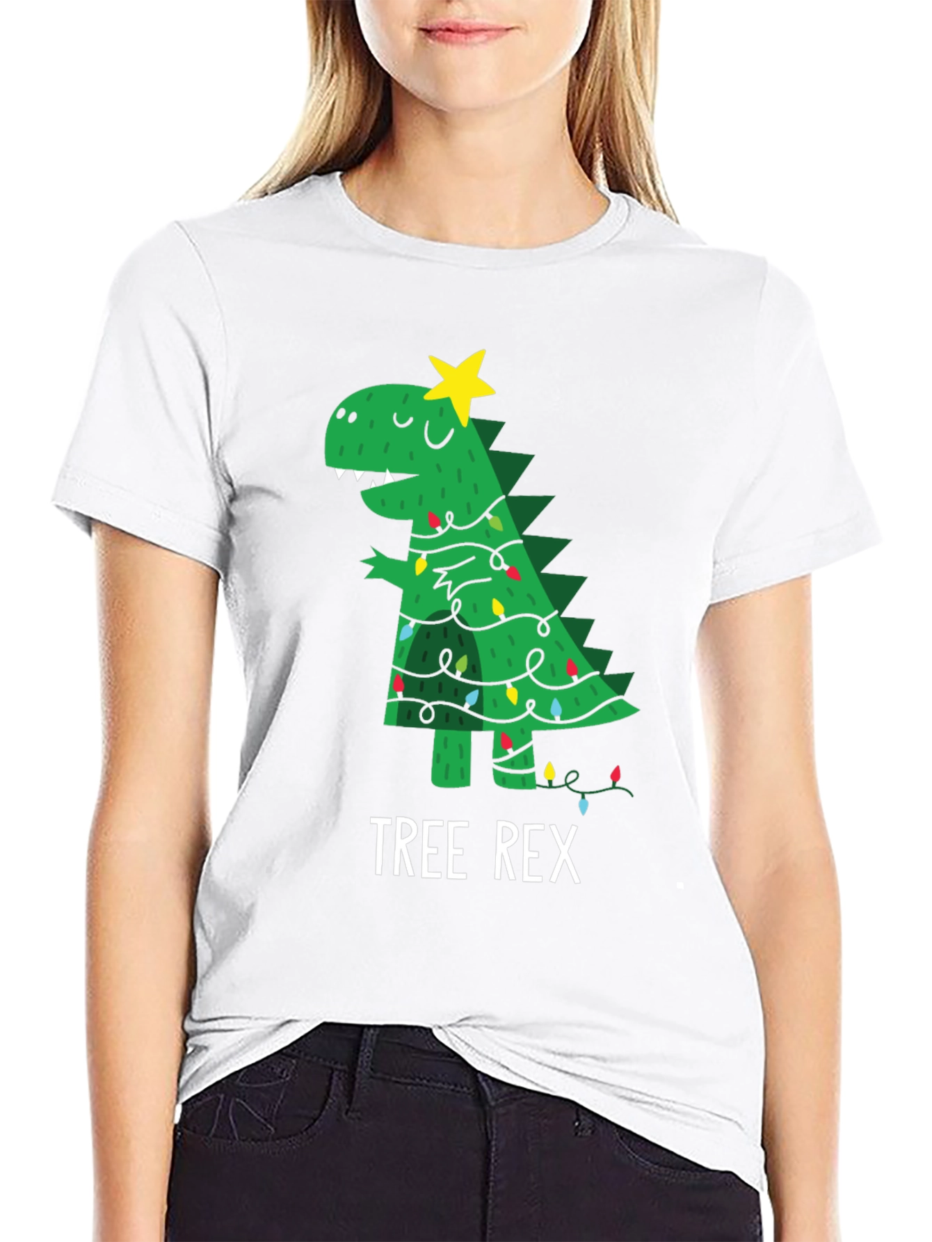 Tree Rex Christmas T-Shirt - Festive Dinosaur Tee