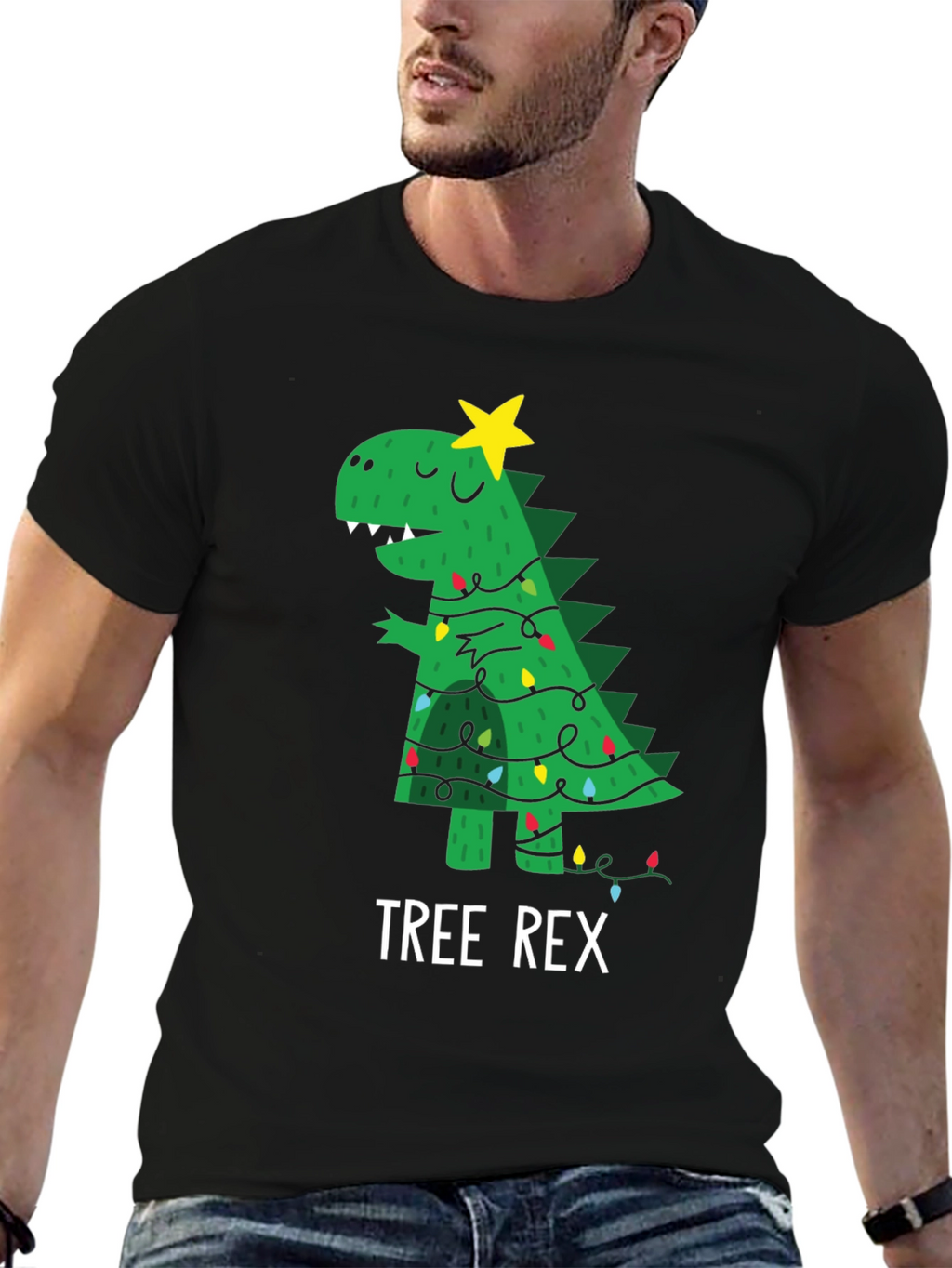 Tree Rex Christmas T-Shirt - Festive Dinosaur Tee