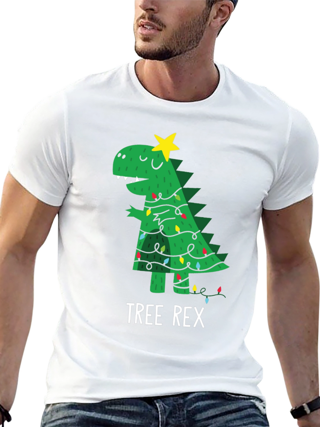 Tree Rex Christmas T-Shirt - Festive Dinosaur Tee
