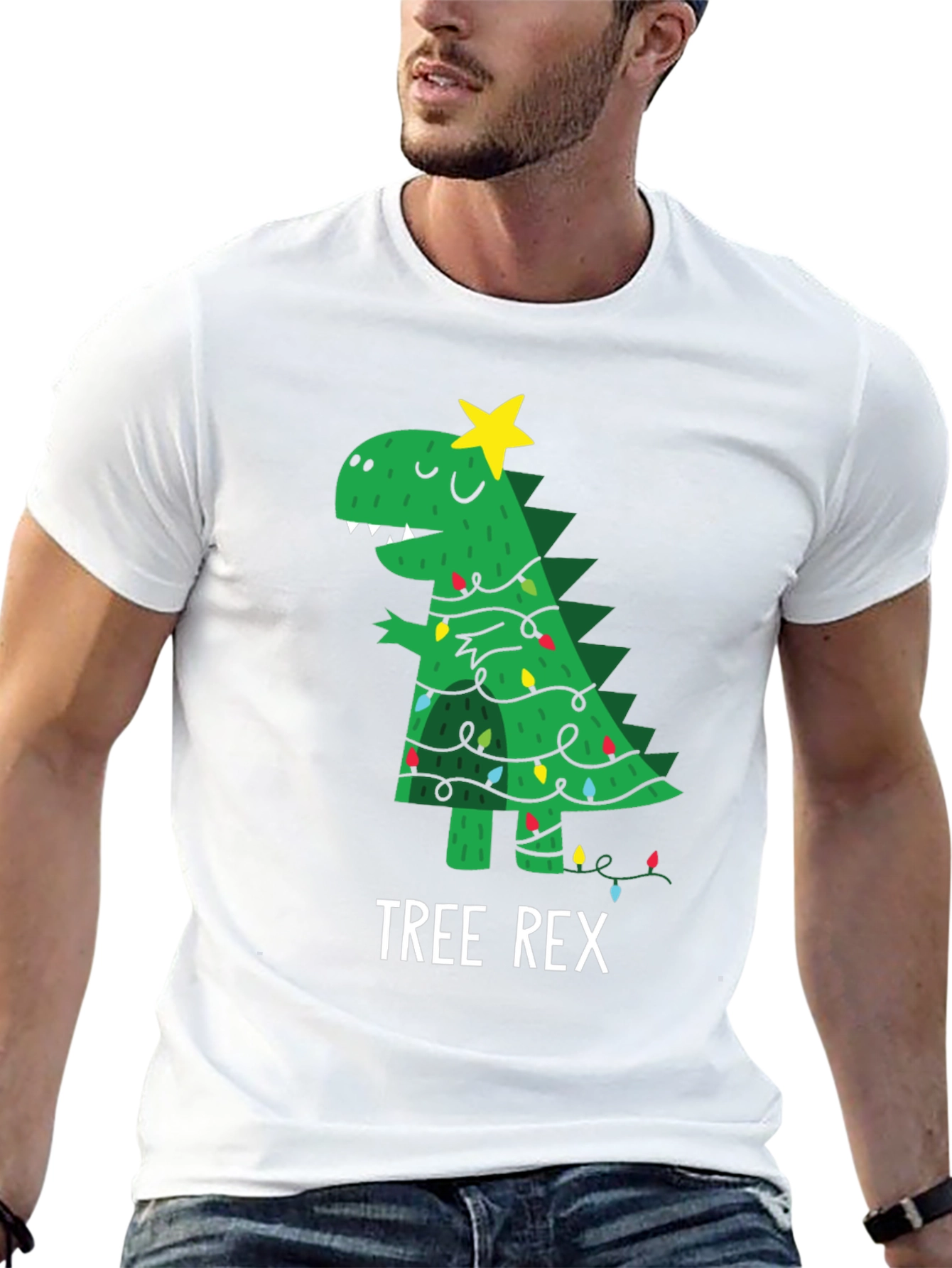 Tree Rex Christmas T-Shirt - Festive Dinosaur Tee