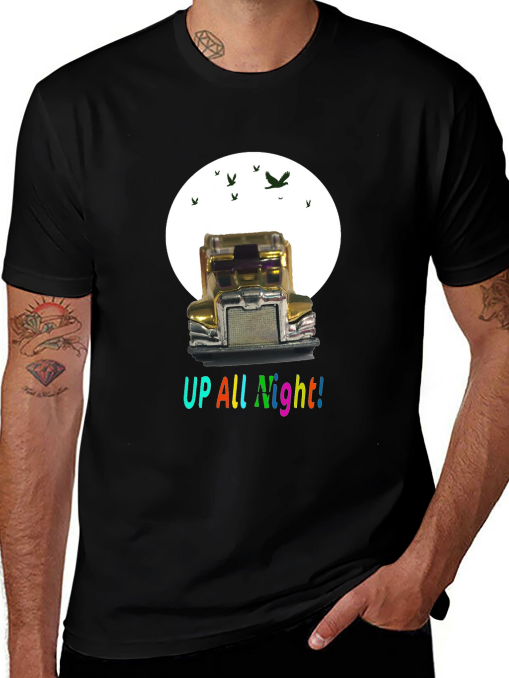 Up All Night Trucker T-Shirt