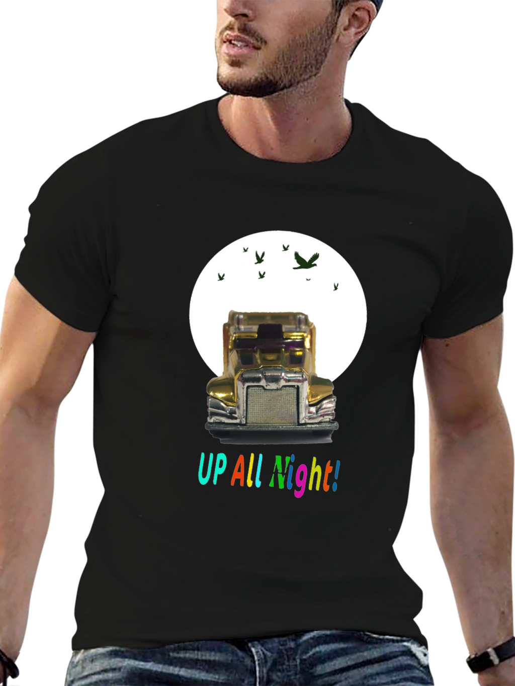 Up All Night Trucker T-Shirt