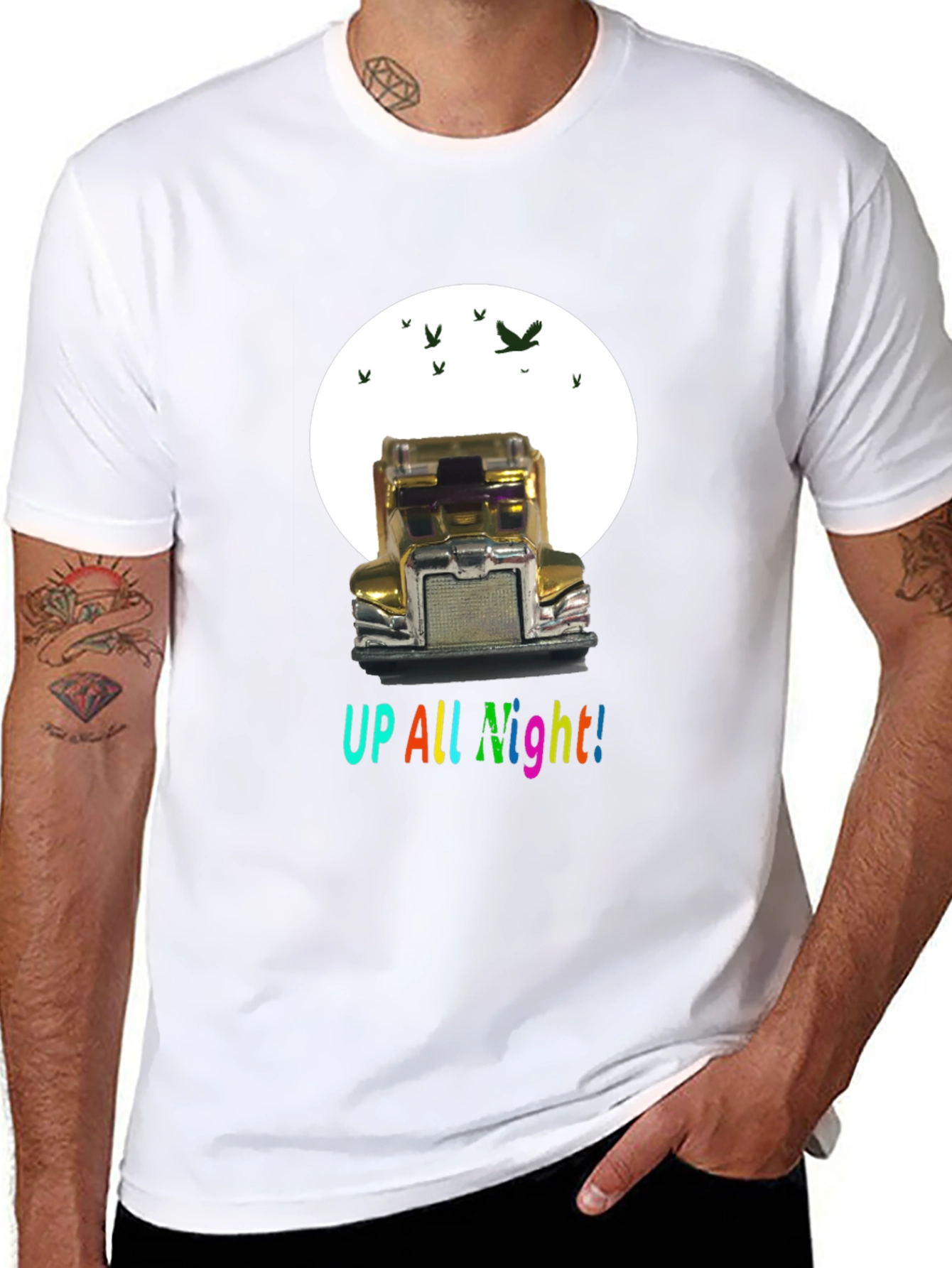 Up All Night Trucker T-Shirt