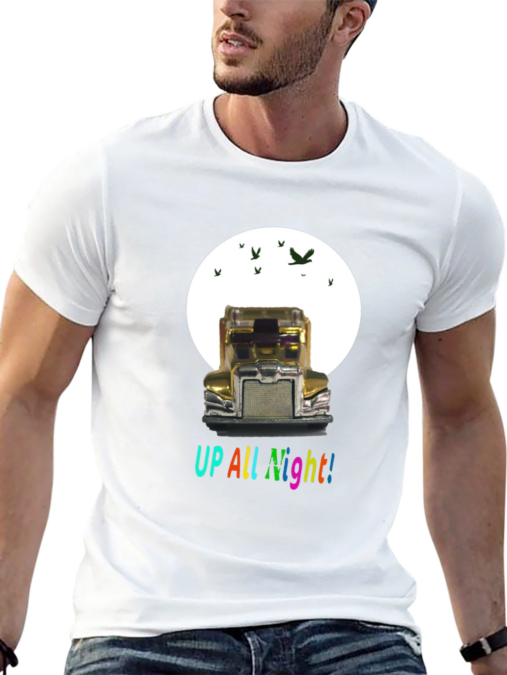 Up All Night Trucker T-Shirt