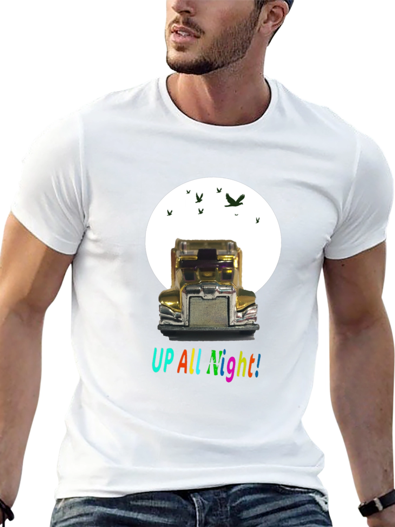 Up All Night Trucker T-Shirt