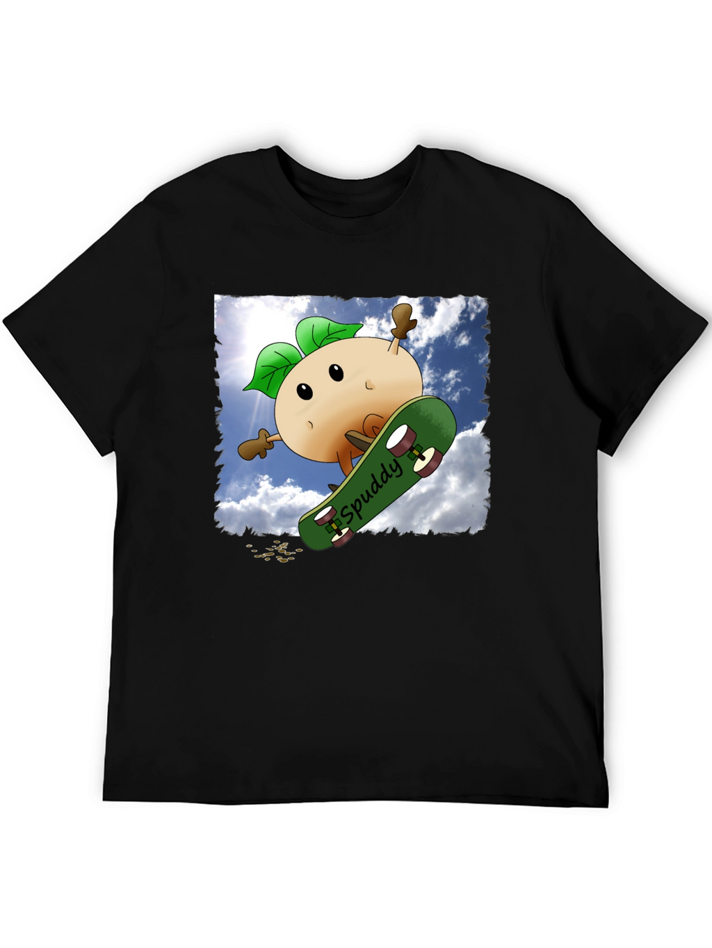 Spuddy Skateboard T-Shirt - Cool Character Tee