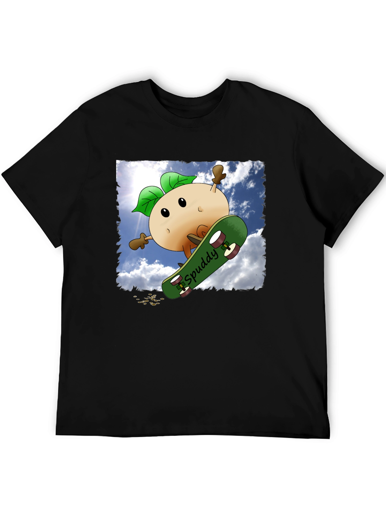 Spuddy Skateboard T-Shirt - Cool Character Tee