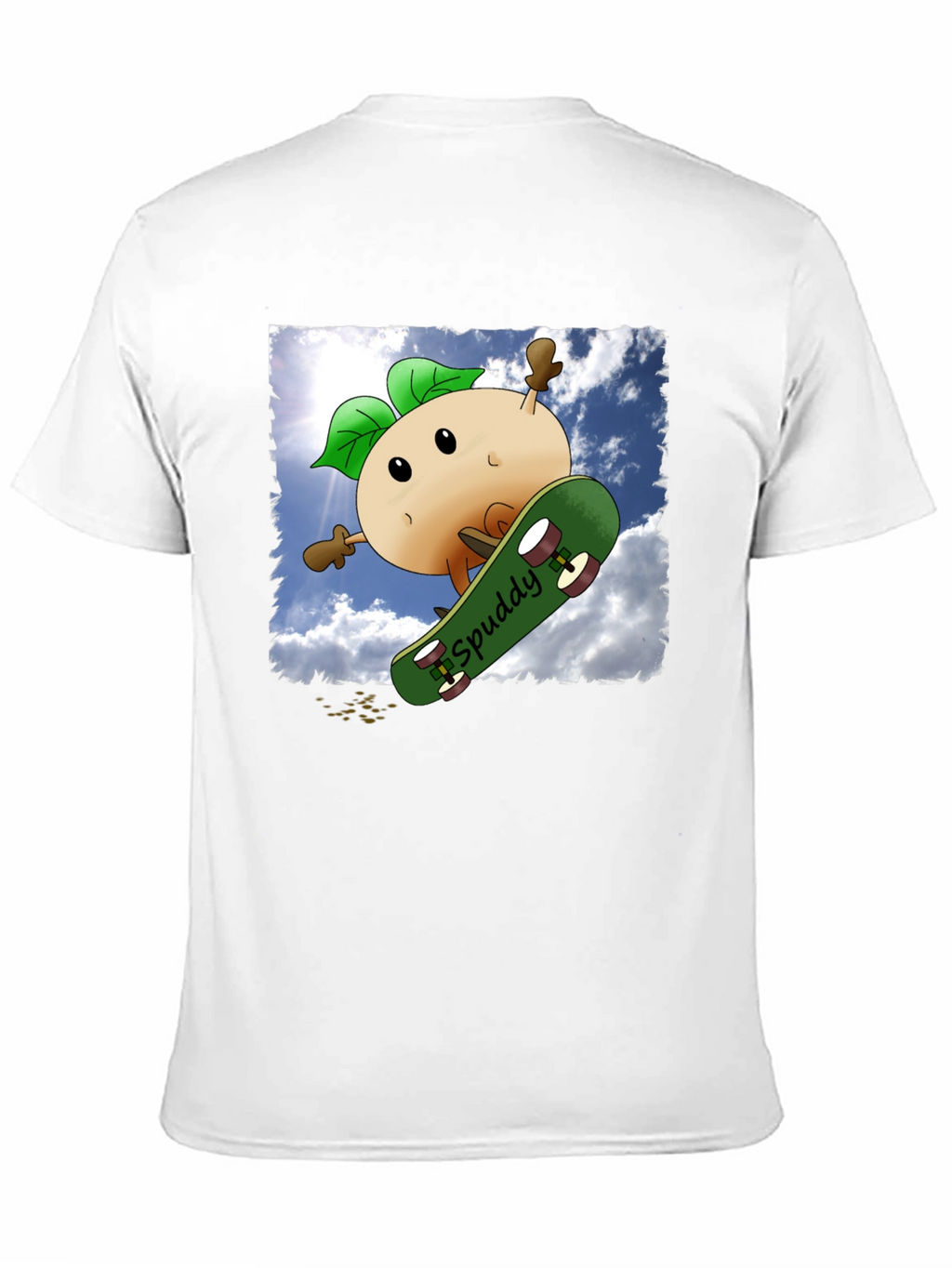 Spuddy Skateboard T-Shirt - Cool Character Tee