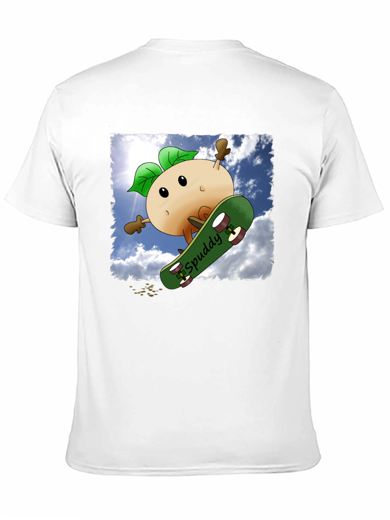 Spuddy Skateboard T-Shirt - Cool Character Tee