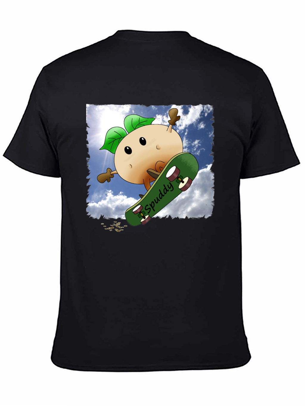 Spuddy Skateboard T-Shirt - Cool Character Tee
