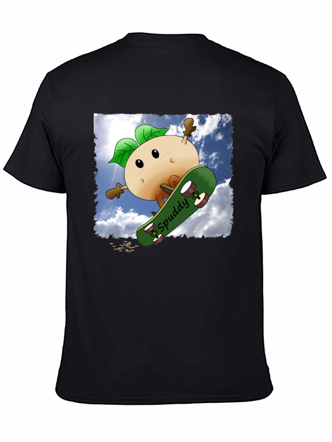 Spuddy Skateboard T-Shirt - Cool Character Tee