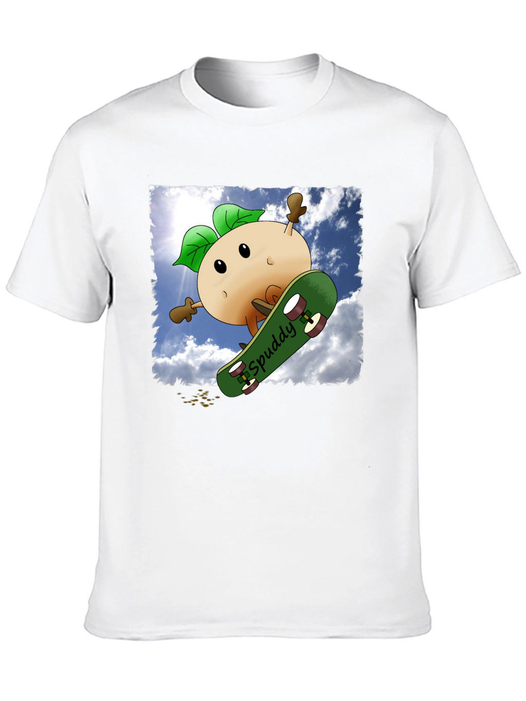 Spuddy Skateboard T-Shirt - Cool Character Tee