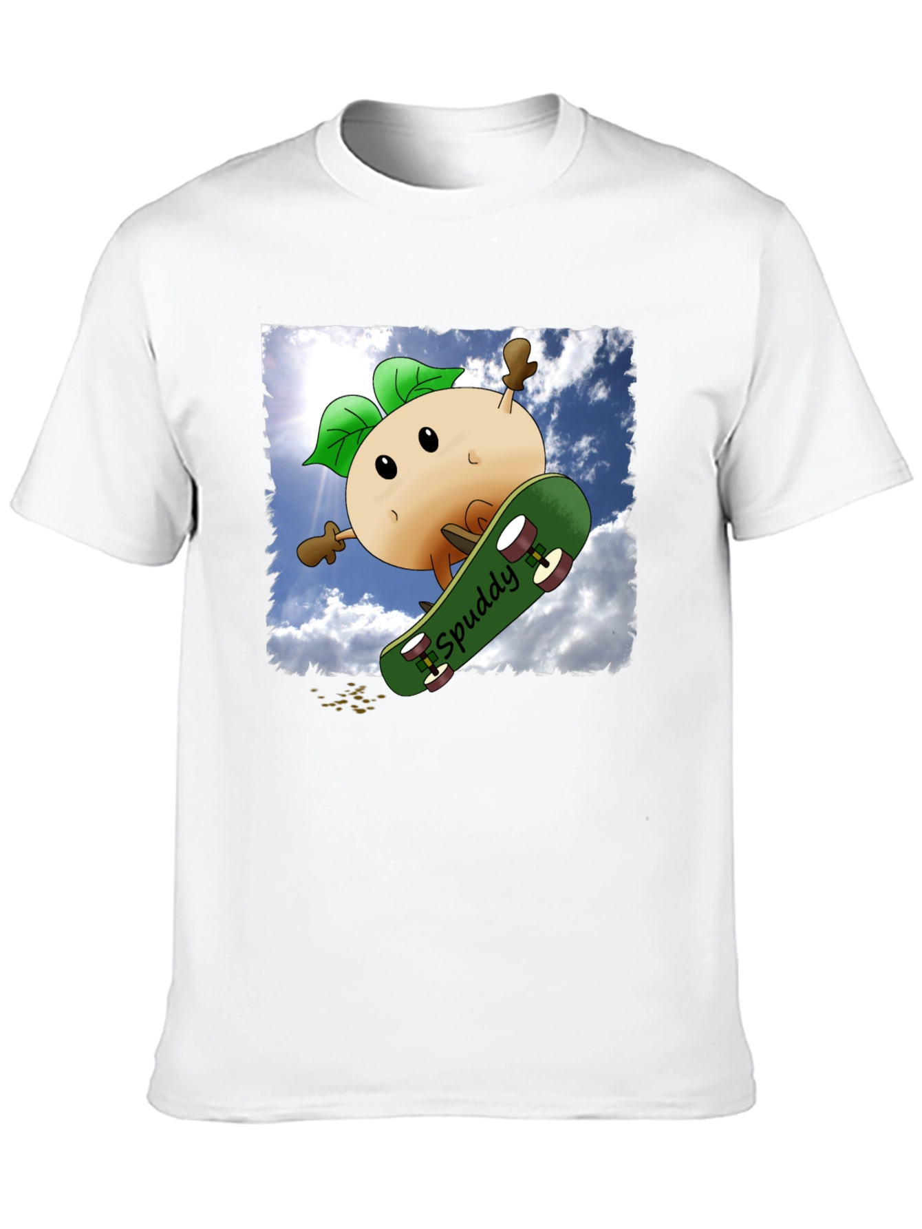 Spuddy Skateboard T-Shirt - Cool Character Tee
