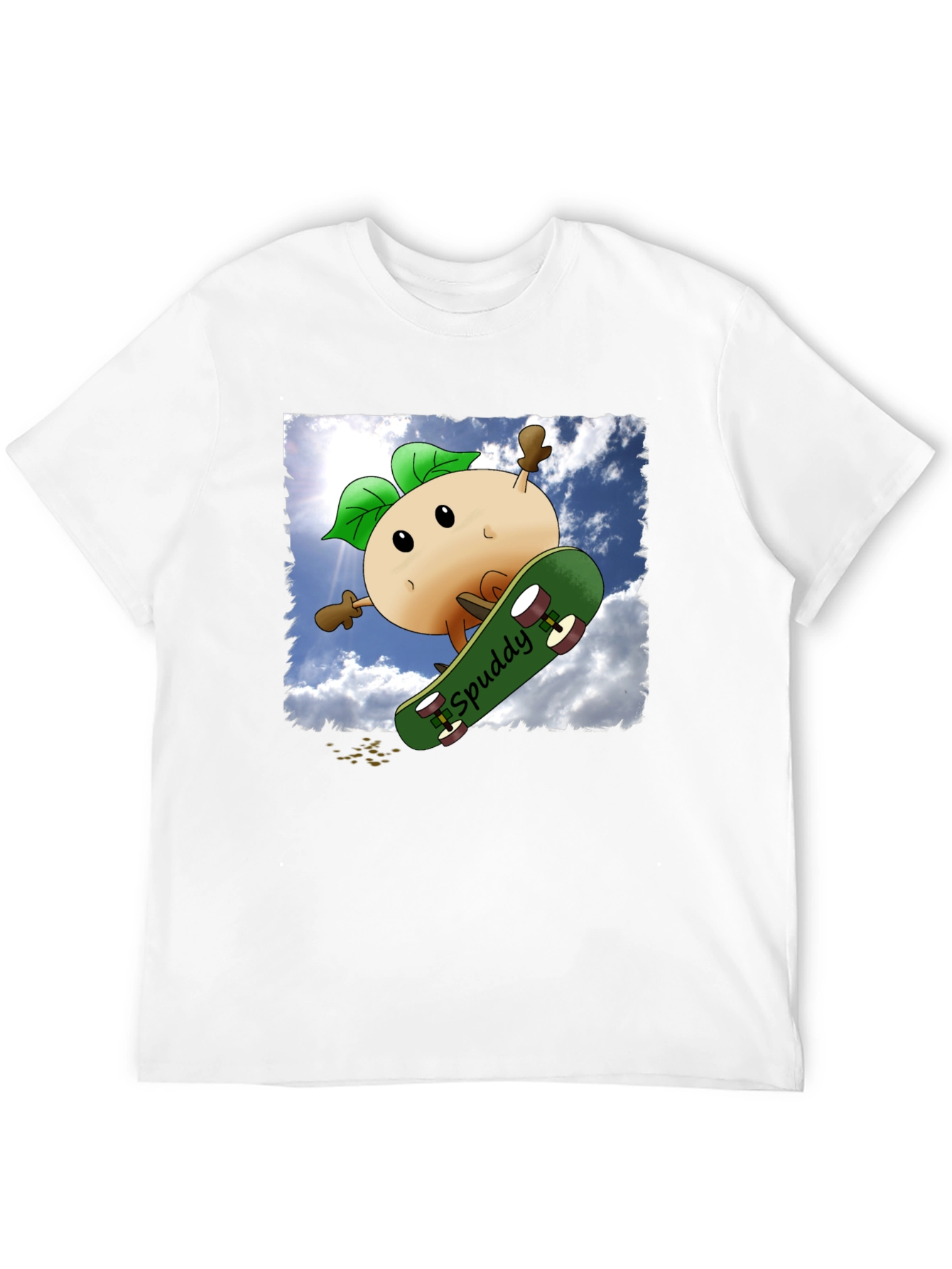 Spuddy Skateboard T-Shirt - Cool Character Tee