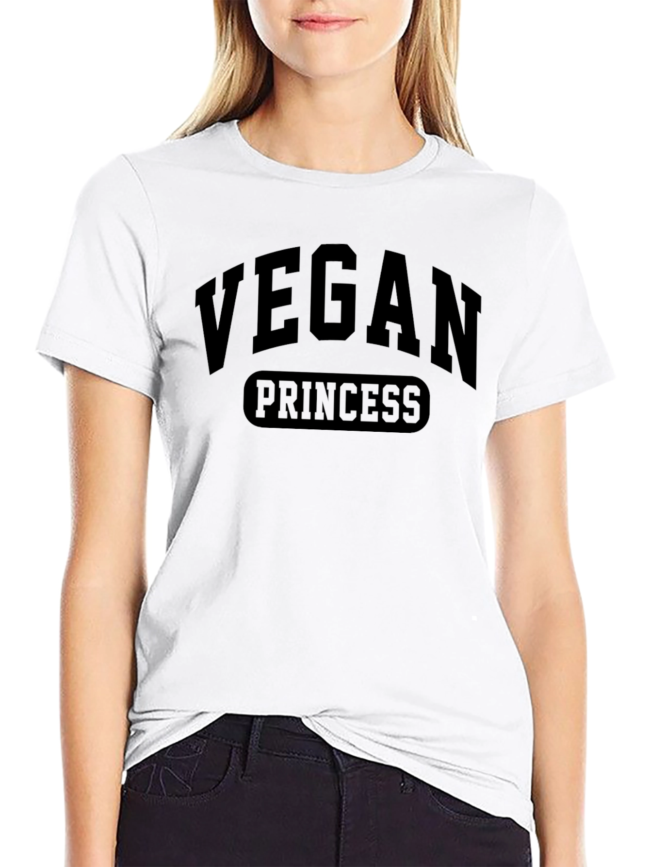 Vegan Princess Black T-Shirt