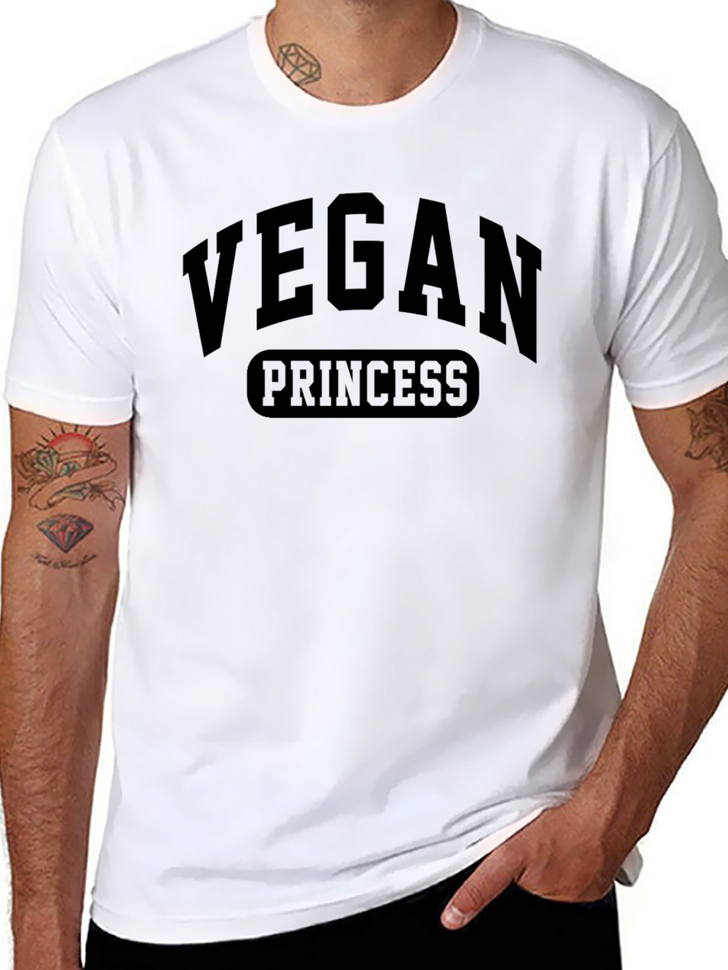 Vegan Princess Black T-Shirt