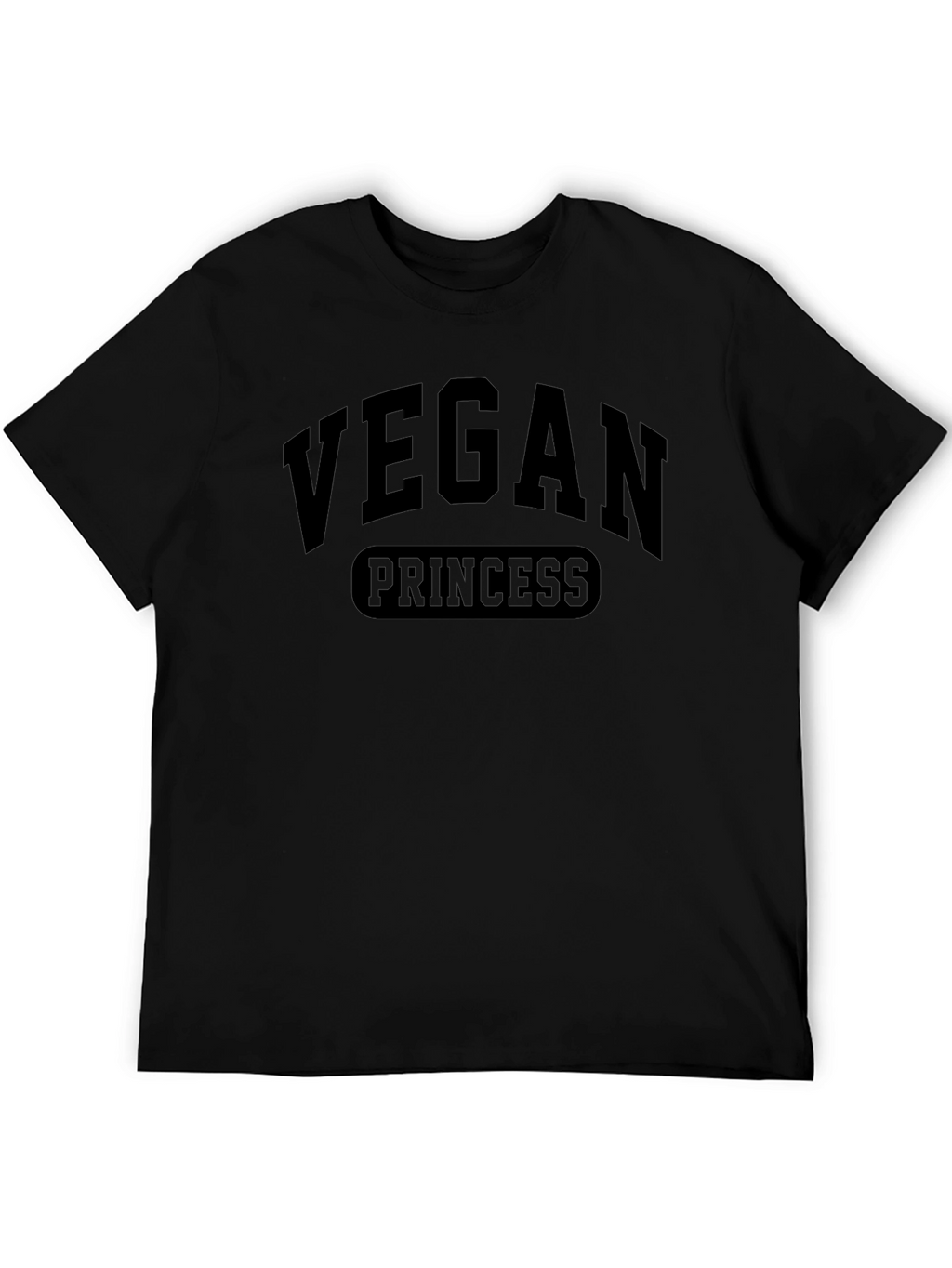 Vegan Princess Black T-Shirt