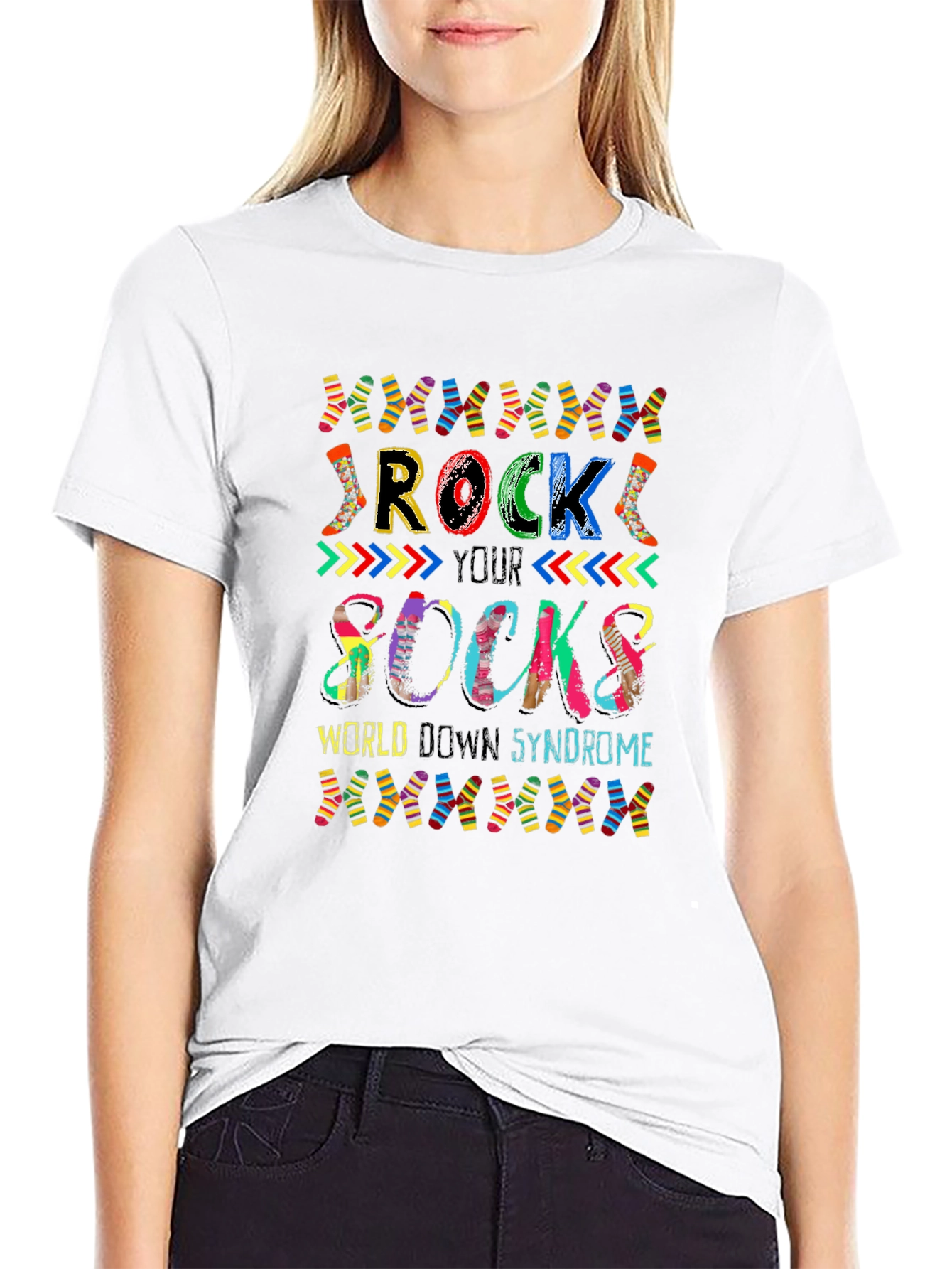 Rock Your Socks World Down Syndrome Awareness T-Shirt