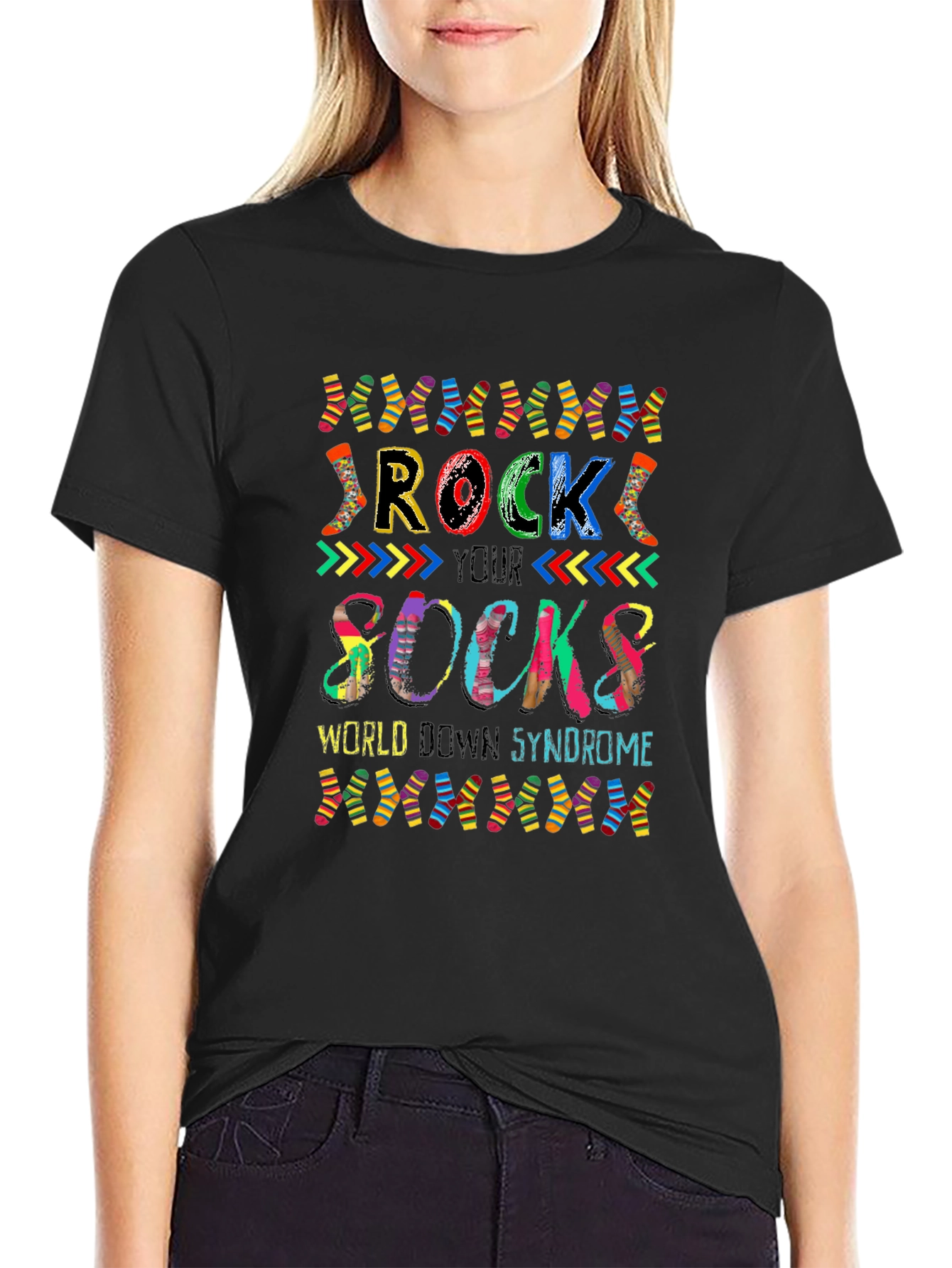 Rock Your Socks World Down Syndrome Awareness T-Shirt