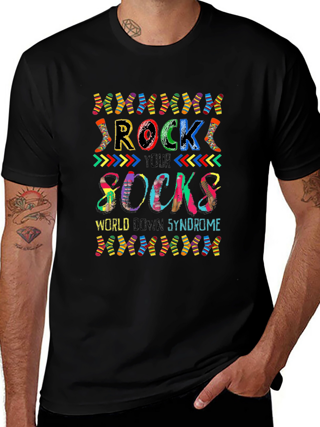 Rock Your Socks World Down Syndrome Awareness T-Shirt