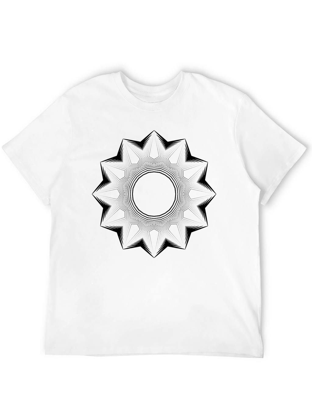 Geometric Mandala Black Graphic Tee
