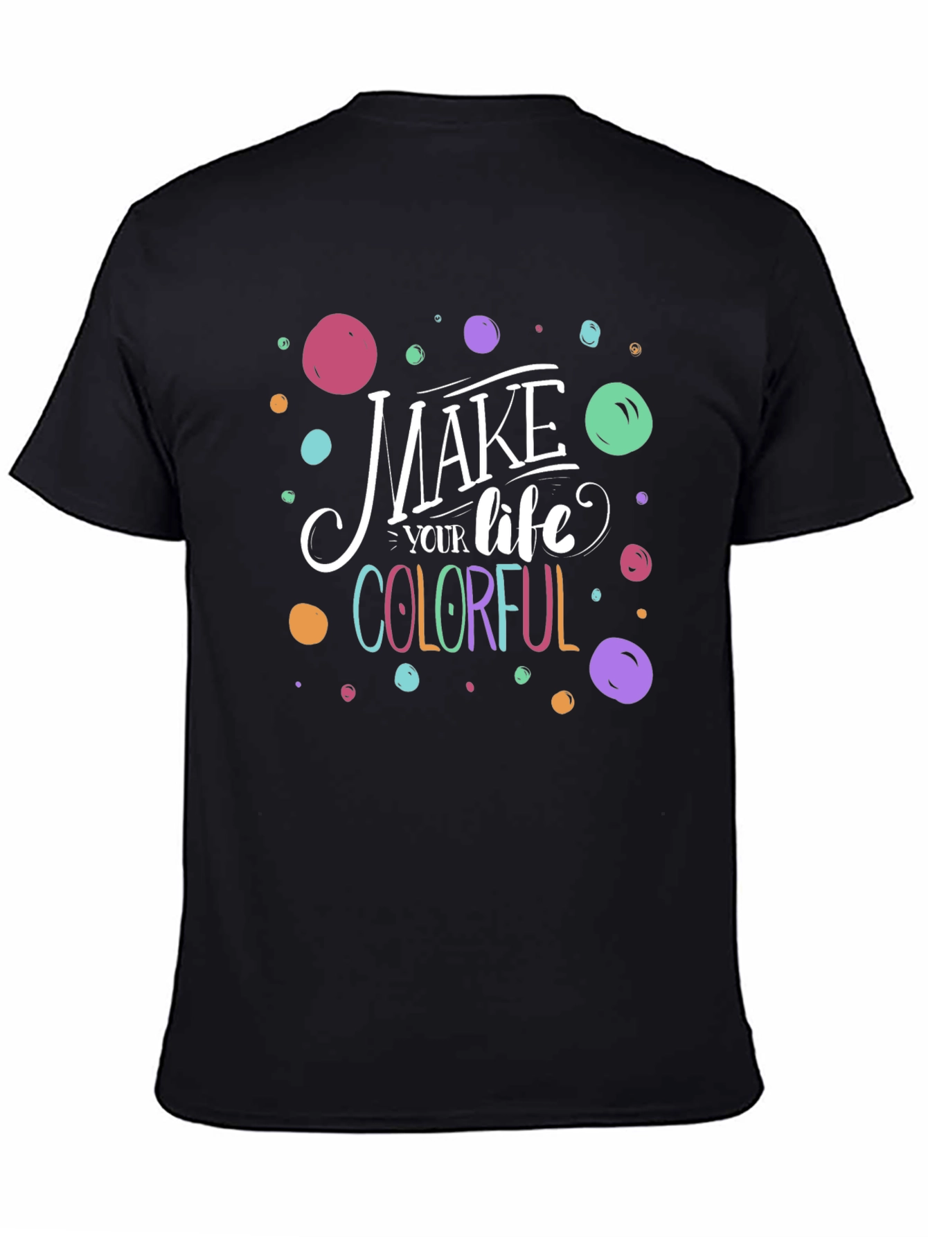 Colorful Life Graphic Tee - Soft Cotton Comfort