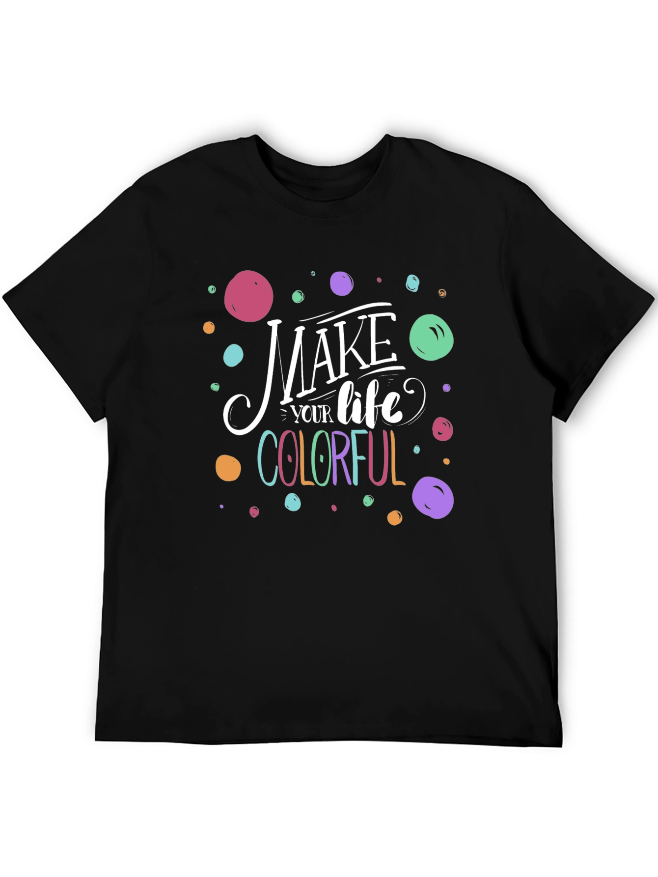 Colorful Life Graphic Tee - Soft Cotton Comfort