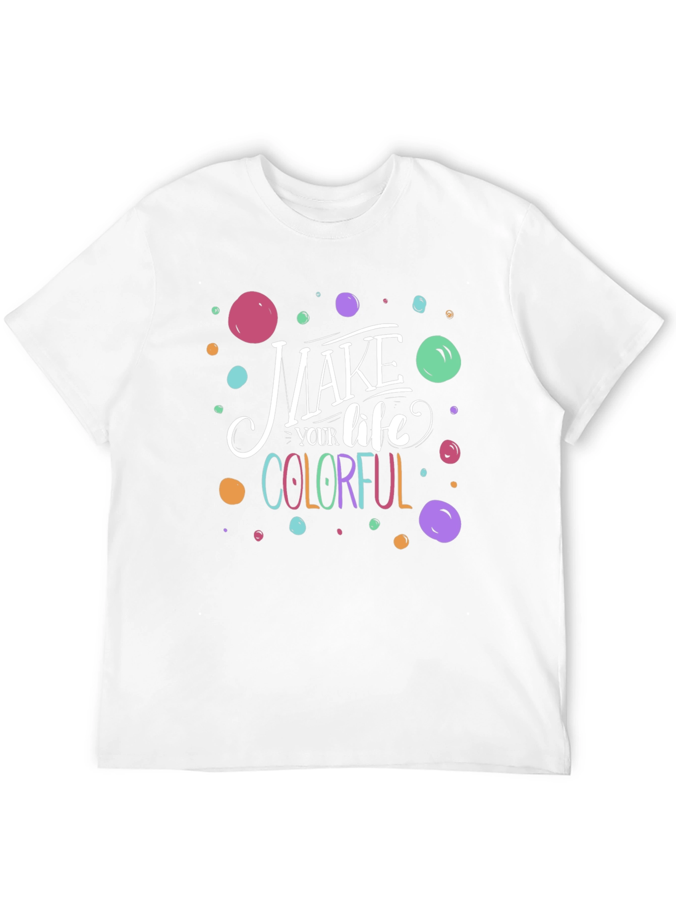 Colorful Life Graphic Tee - Soft Cotton Comfort