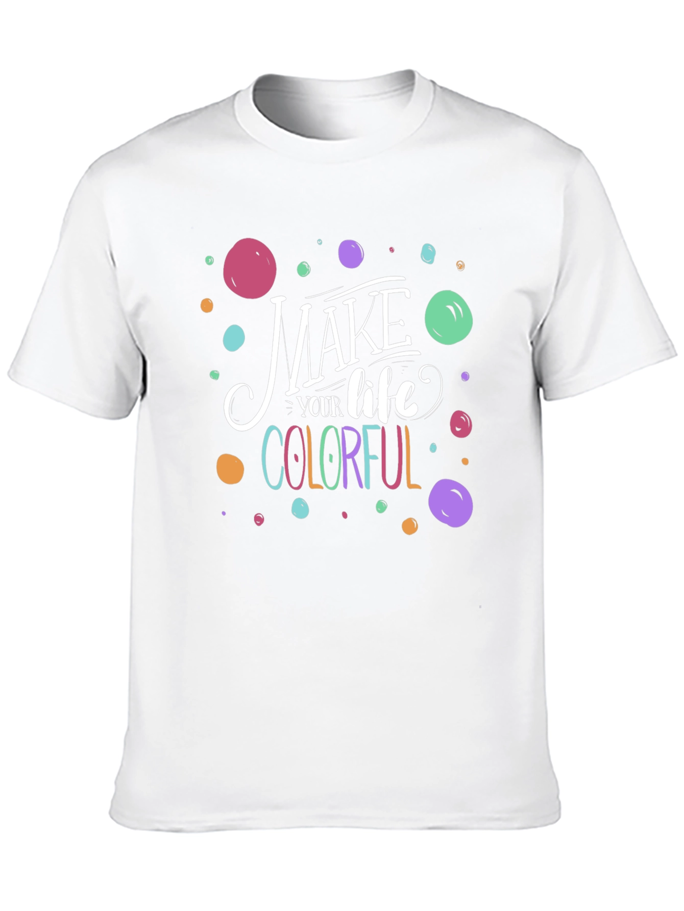 Colorful Life Graphic Tee - Soft Cotton Comfort