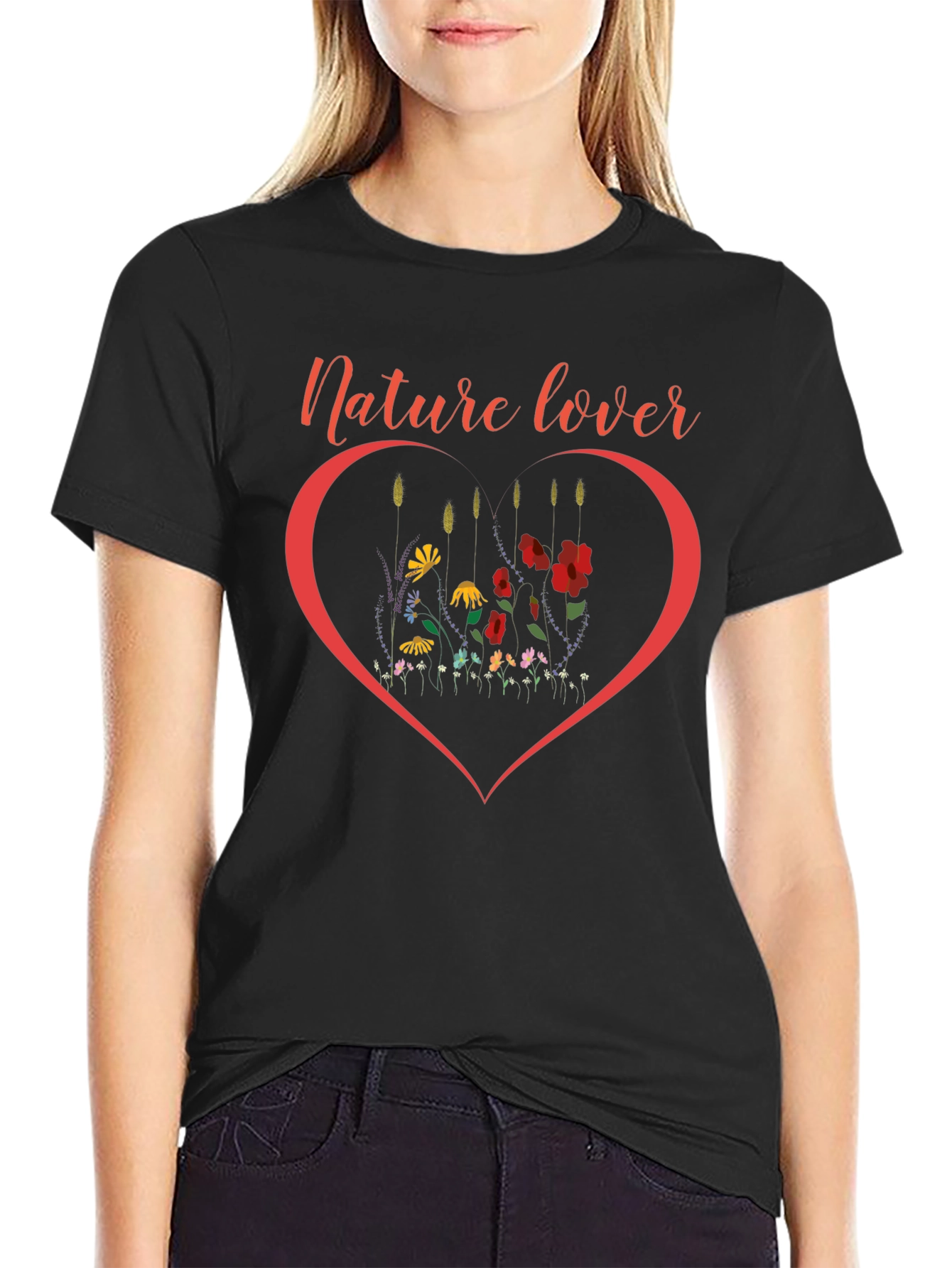 Nature Lover Heart Graphic T-Shirt
