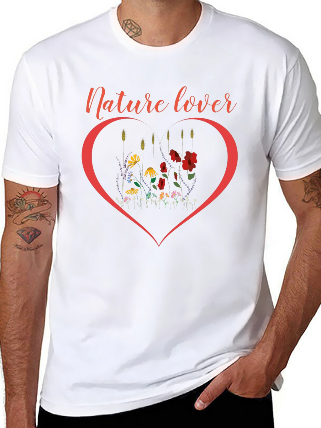 Nature Lover Heart Graphic T-Shirt