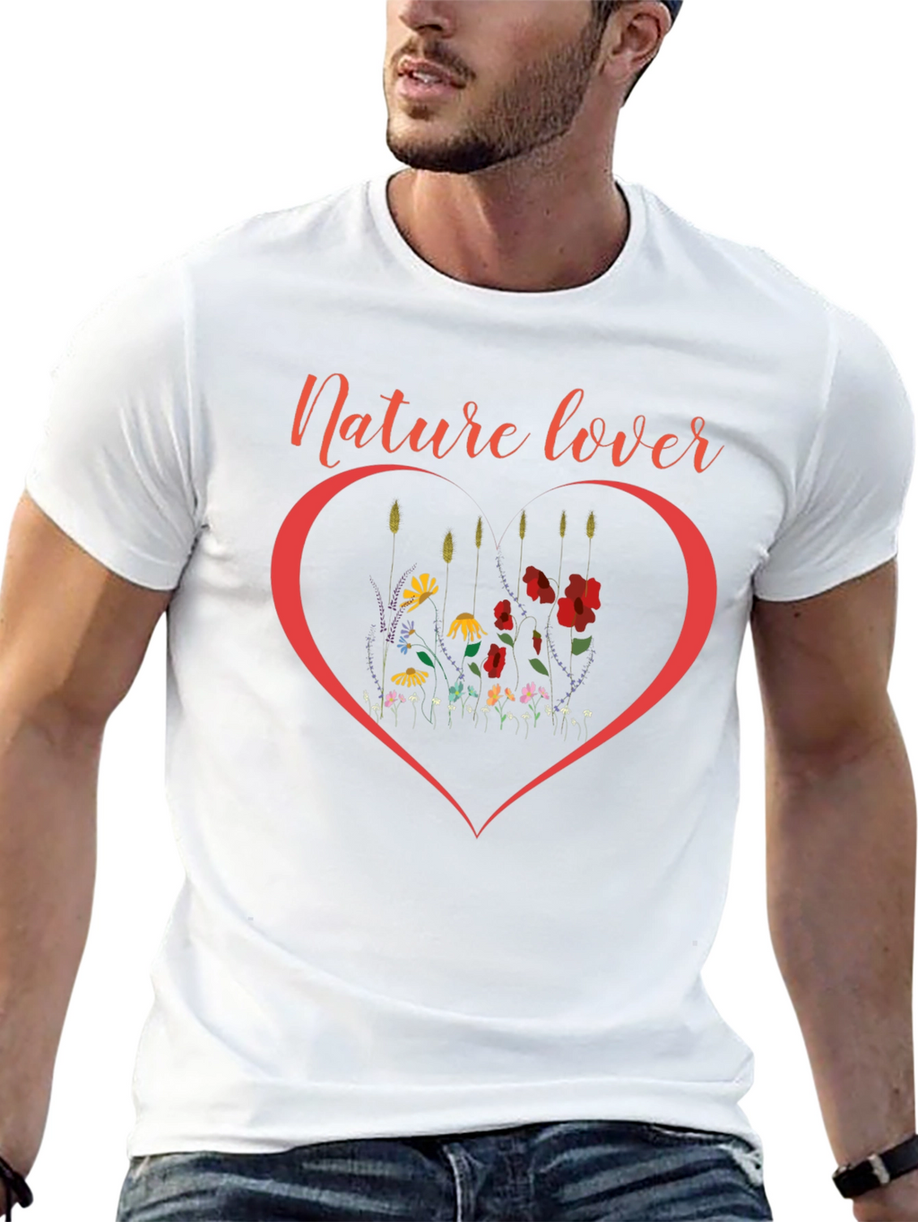Nature Lover Heart Graphic T-Shirt
