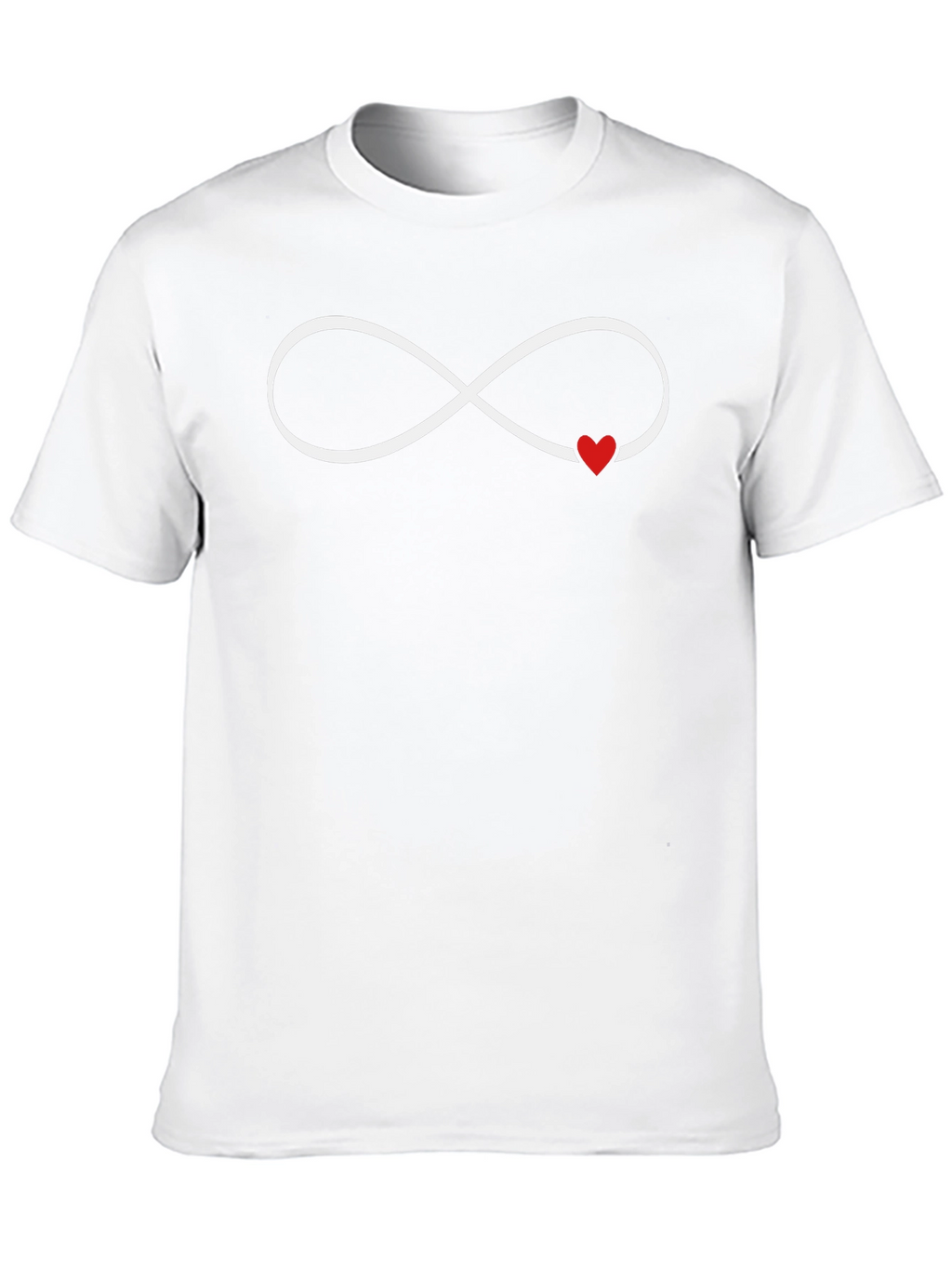 Infinity Love Heart Graphic Tee - Black