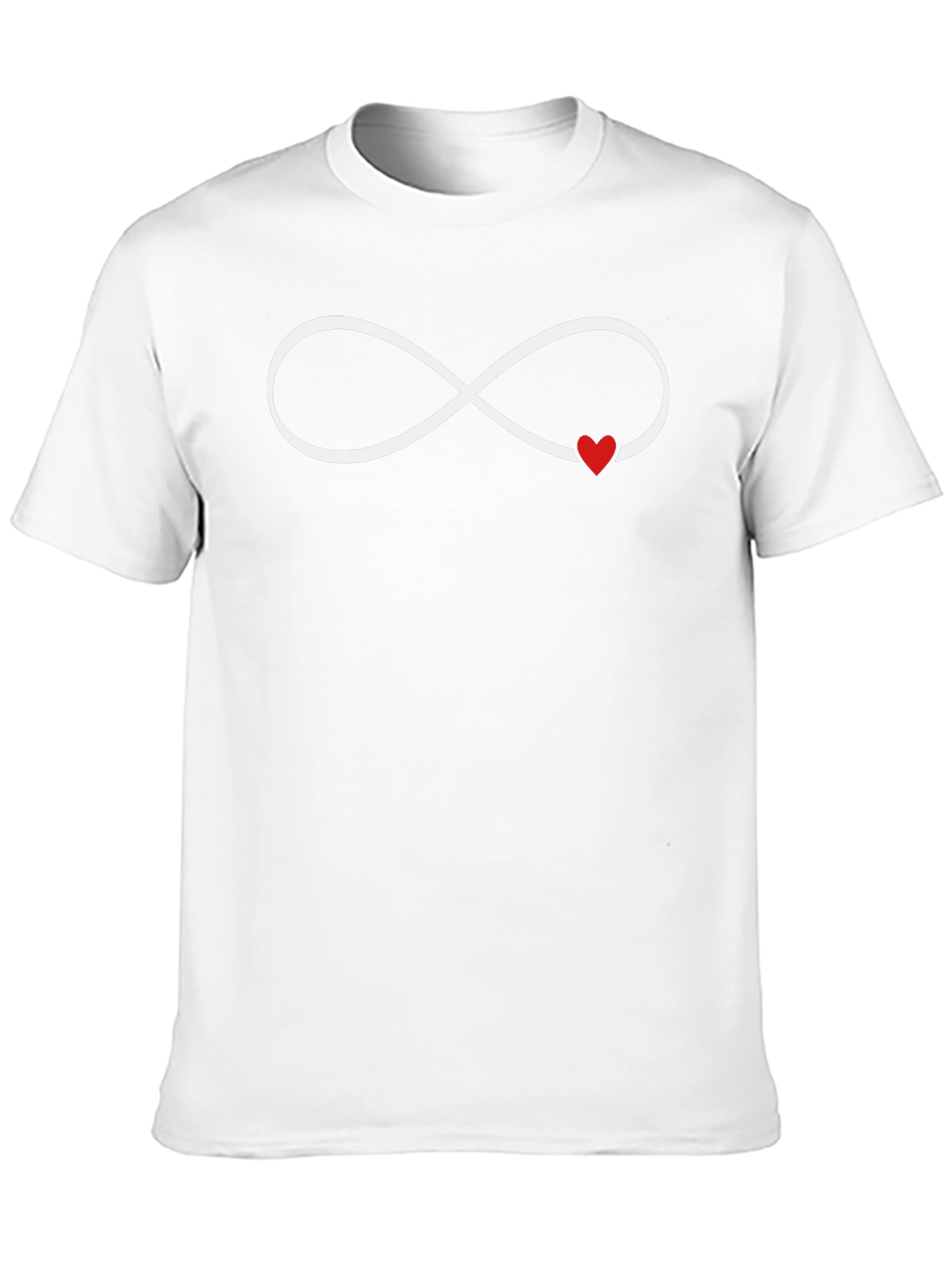 Infinity Love Heart Graphic Tee - Black