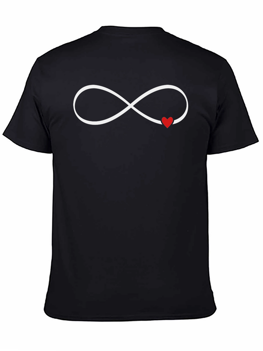 Infinity Love Heart Graphic Tee - Black