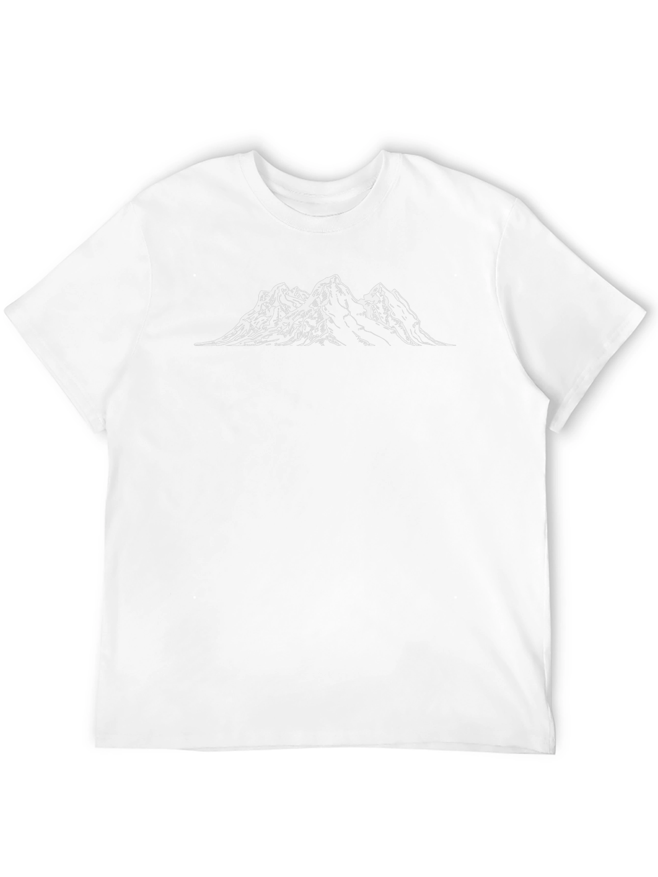 Black T-Shirt with Mountain Peak Design