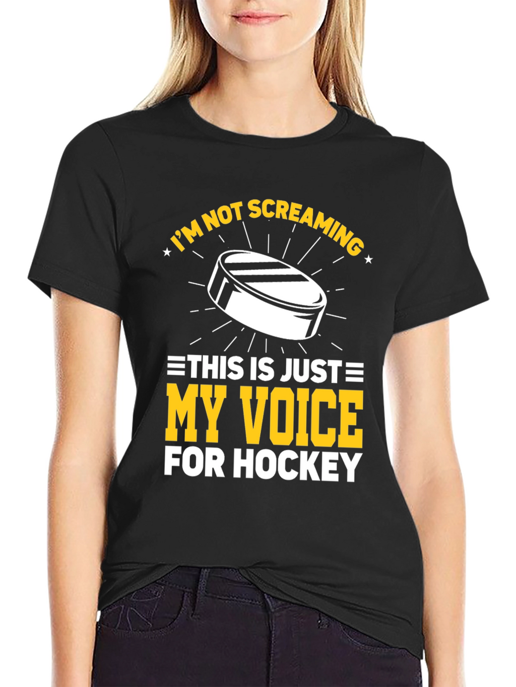Hockey Fan T-Shirt: Im Not Screaming