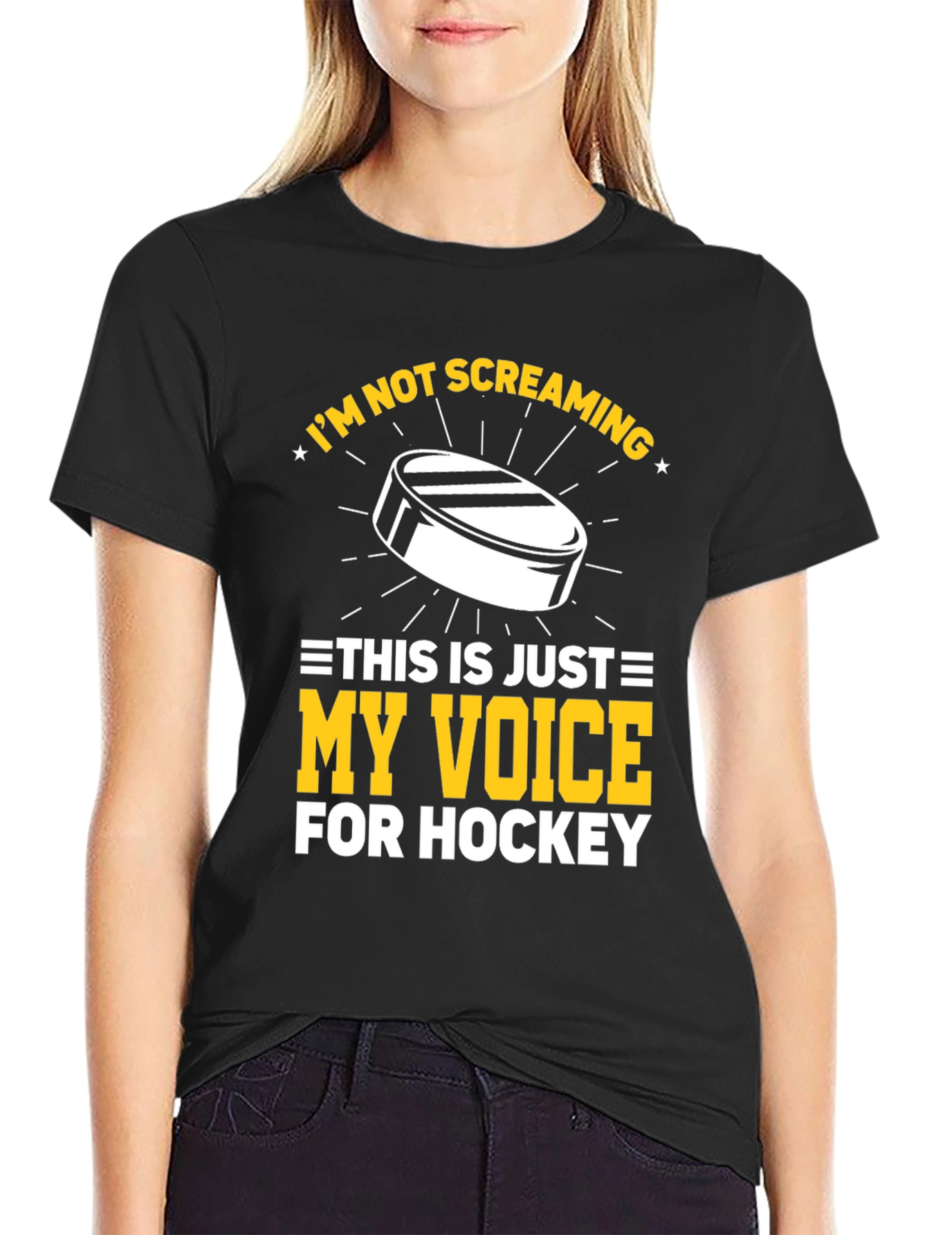 Hockey Fan T-Shirt: Im Not Screaming