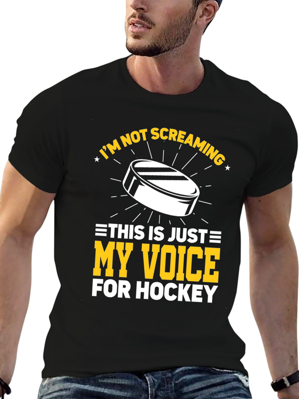 Hockey Fan T-Shirt: Im Not Screaming