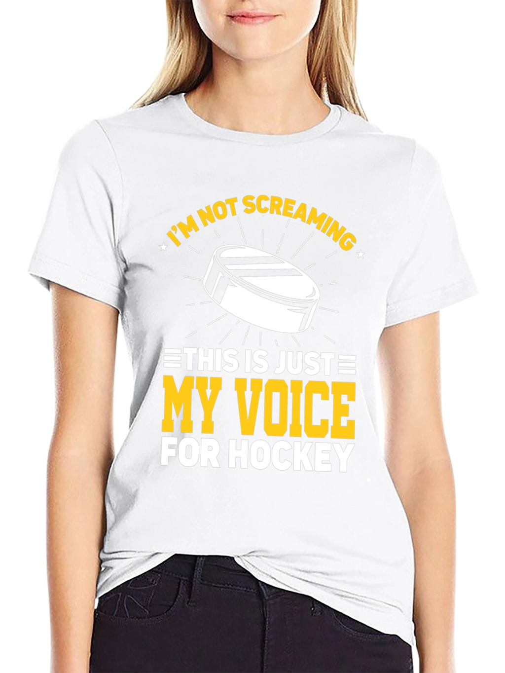 Hockey Fan T-Shirt: Im Not Screaming