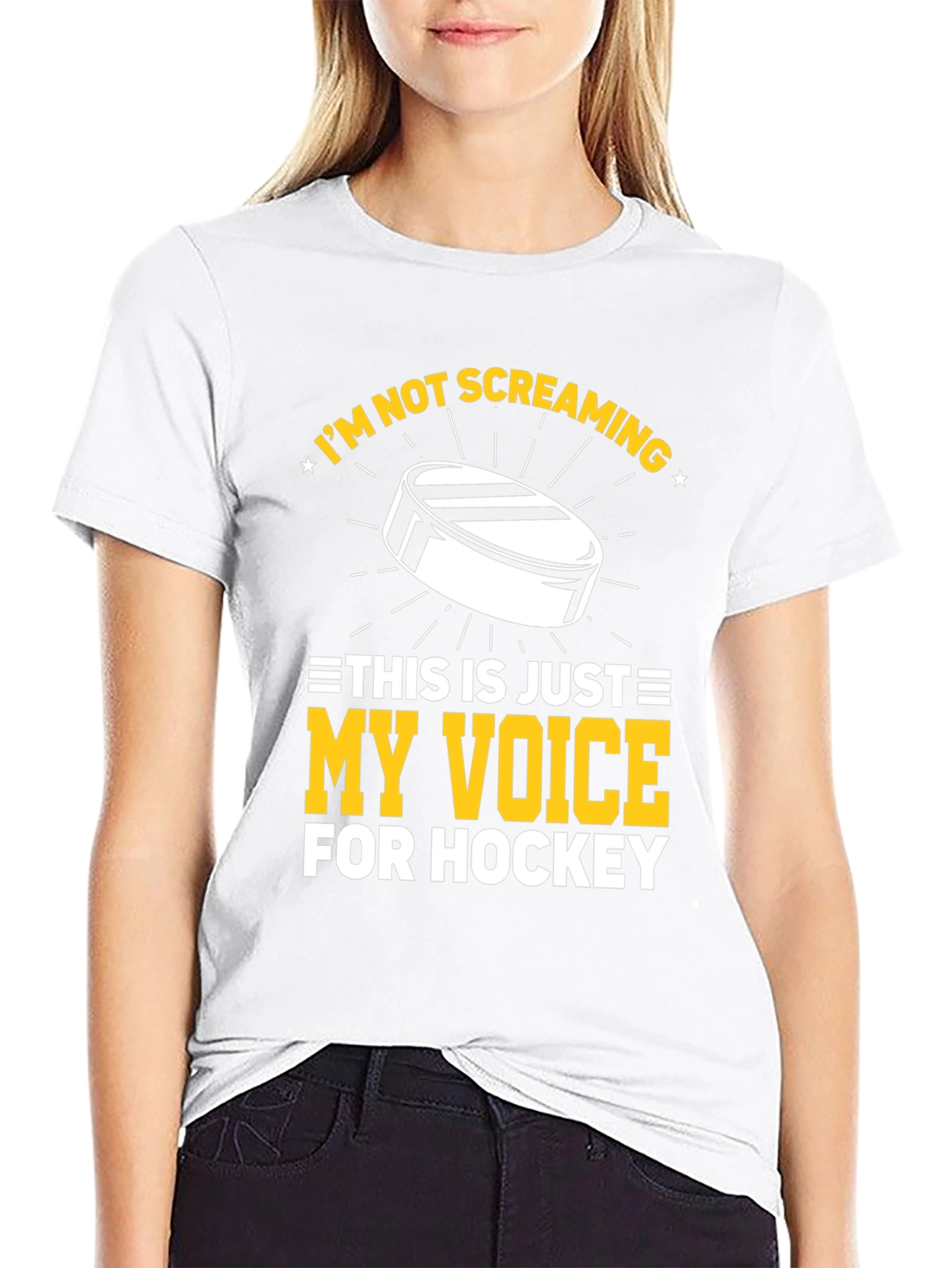 Hockey Fan T-Shirt: Im Not Screaming