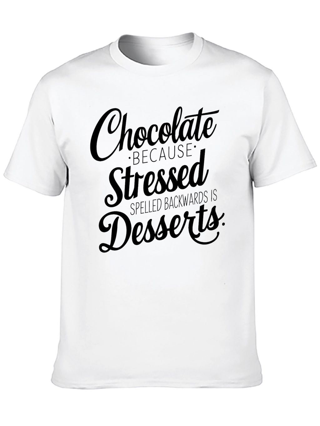 Chocolate Stressed Backwards T-Shirt