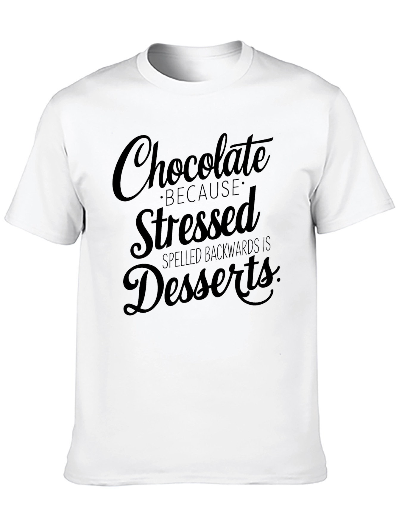 Chocolate Stressed Backwards T-Shirt